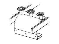 Middle Atlantic Cable Ladder End Drop with Spools - 8in Width