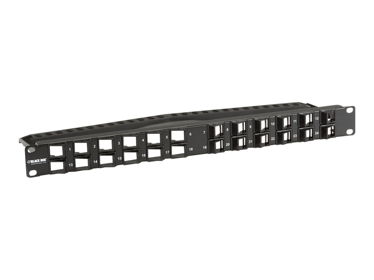 Black Box SpaceGAIN 45° Angled-Port Side-Exit Multimedia - patch panel - 1U