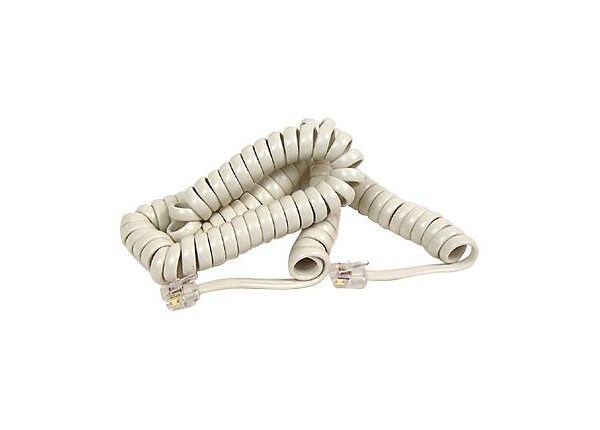 Belkin 25' Pro Series Telephone Handset Coiled Cord, Ivory