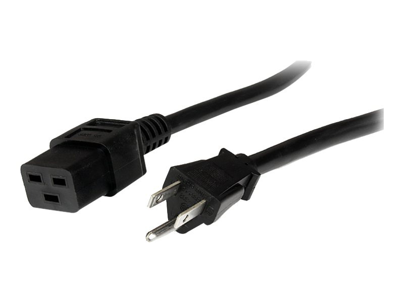 StarTech.com 8 ft Computer Power Cord - NEMA 5-15P to IEC 320 C19 - power cable - IEC 60320 C19 to NEMA 5-15 - 8 ft