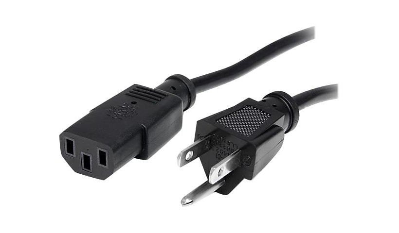 StarTech.com 25ft(7.6m) Computer Power Cord NEMA 5-15P to C13 Power Cord, 18AWG, TV / PC Power Cable