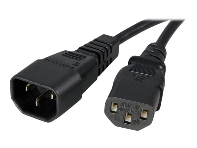 StarTech.com 6 ft 14 AWG Computer Power Cord Extension - C14 to C13