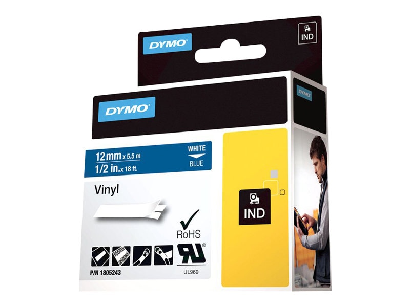 DYMO Rhino Coloured Vinyl - tape - 1 cassette(s) -