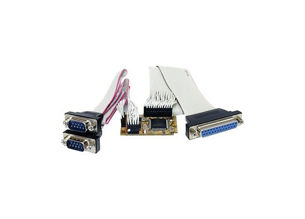 StarTech.com 2s1p Serial Parallel Combo Mini PCI Express Card for Embedded Systems - parallel/serial adapter - 2 ports