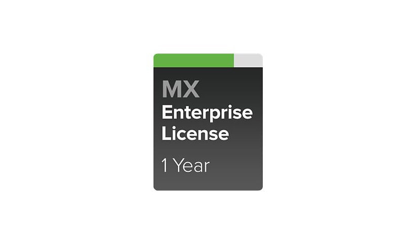 Cisco Meraki Enterprise - subscription license (1 year) - 1 security applia