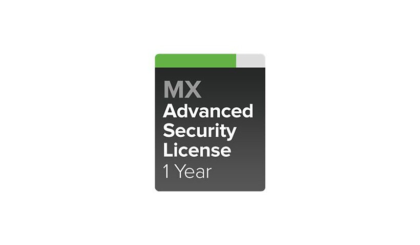 Cisco Meraki MX60 Advanced Security - subscription license (1 year) - 1 license