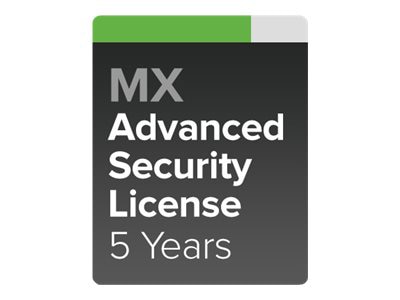 Cisco Meraki MX60 Advanced Security - subscription license (5 years) - 1 li