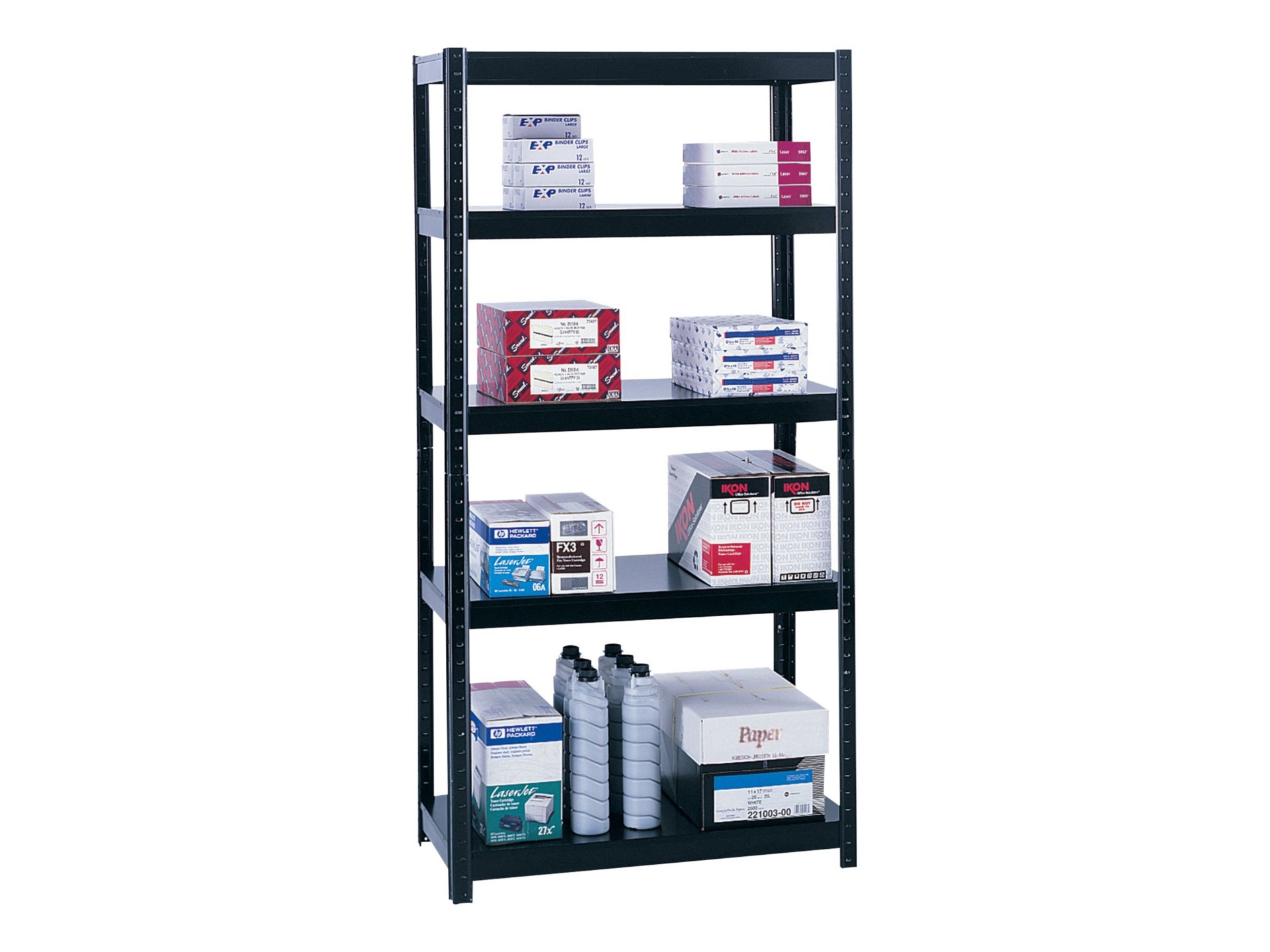 Safco - shelf rack - 5 shelves - black