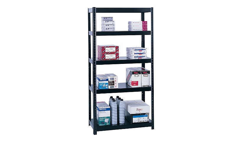 Safco - shelf rack - 5 shelves - black