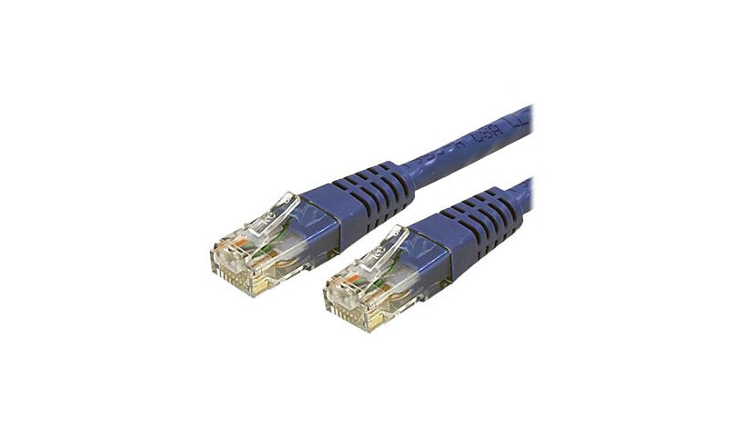 StarTech.com 2ft CAT6 Ethernet Cable - Blue CAT 6 Gigabit Wire 100W PoE 650MHz Molded Patch Cord
