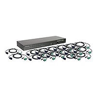 IOGEAR 16-Port USB PS/2 Combo KVM Switch with USB KVM Cables