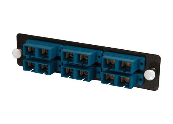 C2G Q-Series Fiber Distribution System 12-STRAND, SC DUPLEX, ZIRCONIA INSERT, SM, BLUE SC - patch panel adapter
