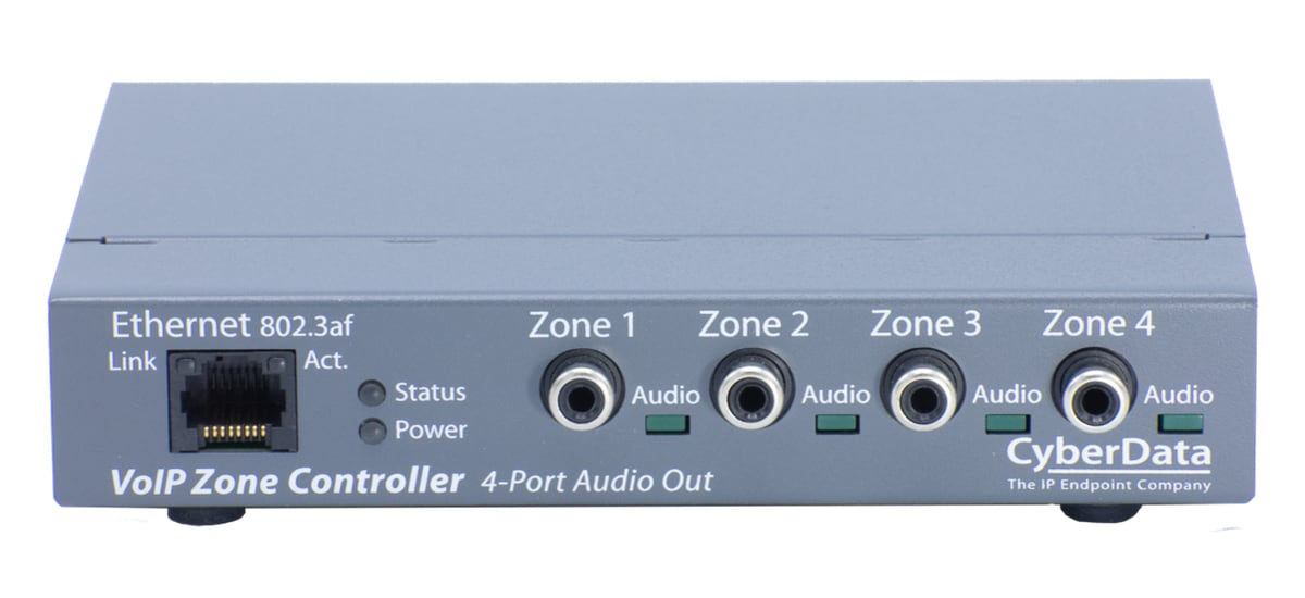 CyberData VoIP 4-Port SIP Paging Zone Controller