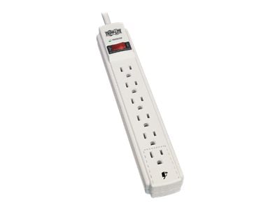 Eaton Tripp Lite Series Protect It! 6-Outlet Surge Protector, 15 ft. Cord, 790 Joules, Diagnostic LED, Light Gray