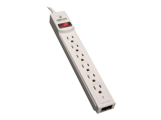 Tripp Lite Surge Protector Power Strip 6 Outlet RJ11 8' Cord 990 Joules - surge protector - 1.875 kW