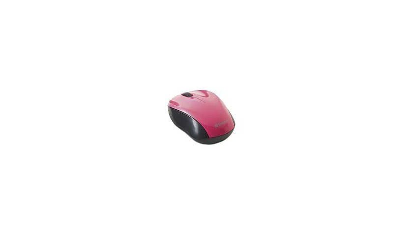 Verbatim Nano Wireless Notebook Optical Mouse - mouse - 2.4 GHz - pink