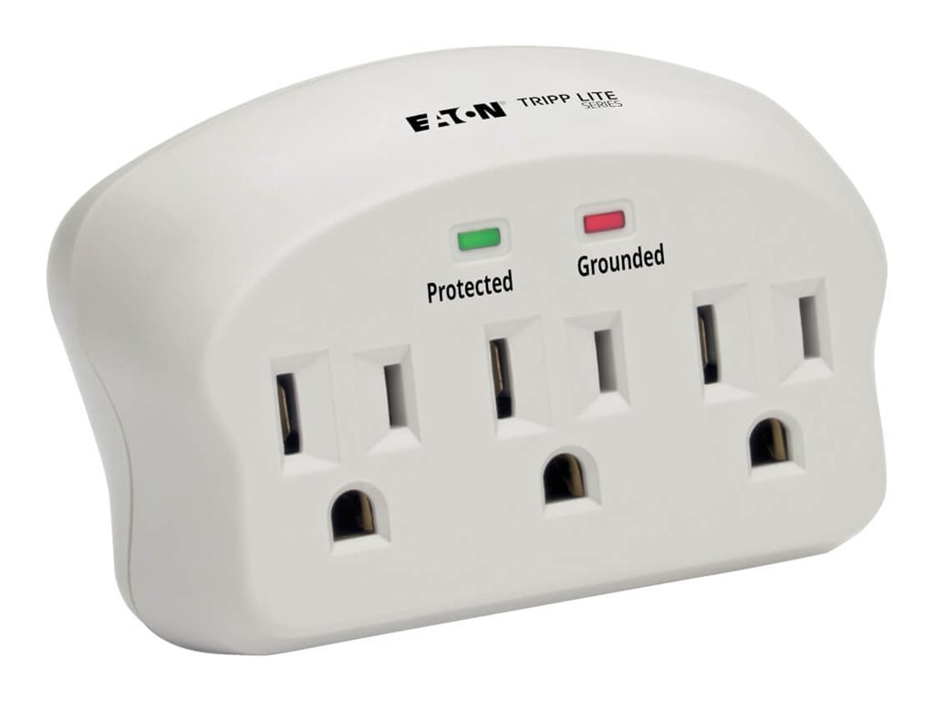 Tripp Lite Surge Protector Wallmount Direct Plug In 3 Outlet 660 Joules - surge protector - 1875 Watt