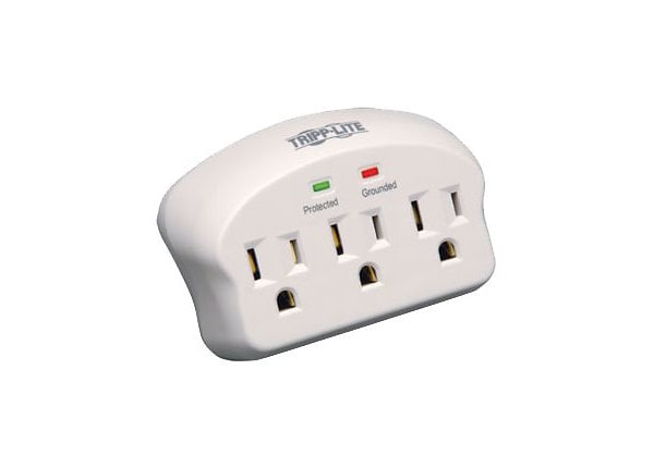 Tripp Lite Surge Protector Wallmount Direct Plug In 3 Outlet 660 Joules