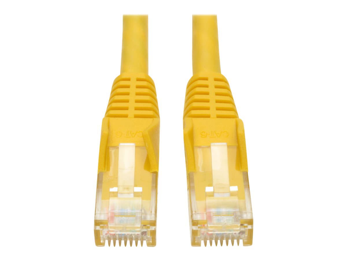 Eaton Tripp Lite Series Cat6 Gigabit Snagless Molded (UTP) Ethernet Cable (RJ45 M/M), PoE, Yellow, 2 ft. (0.61 m) -