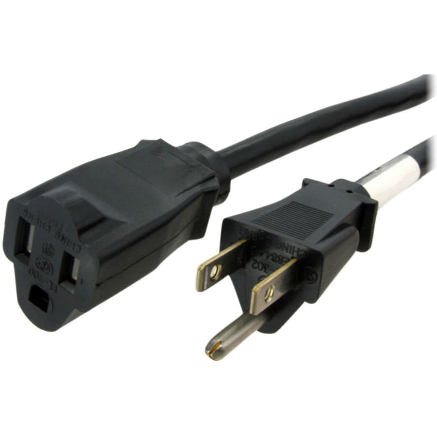 StarTech.com 10 ft 14 AWG Power Cord Extension - NEMA 5-15R to NEMA 5-15P