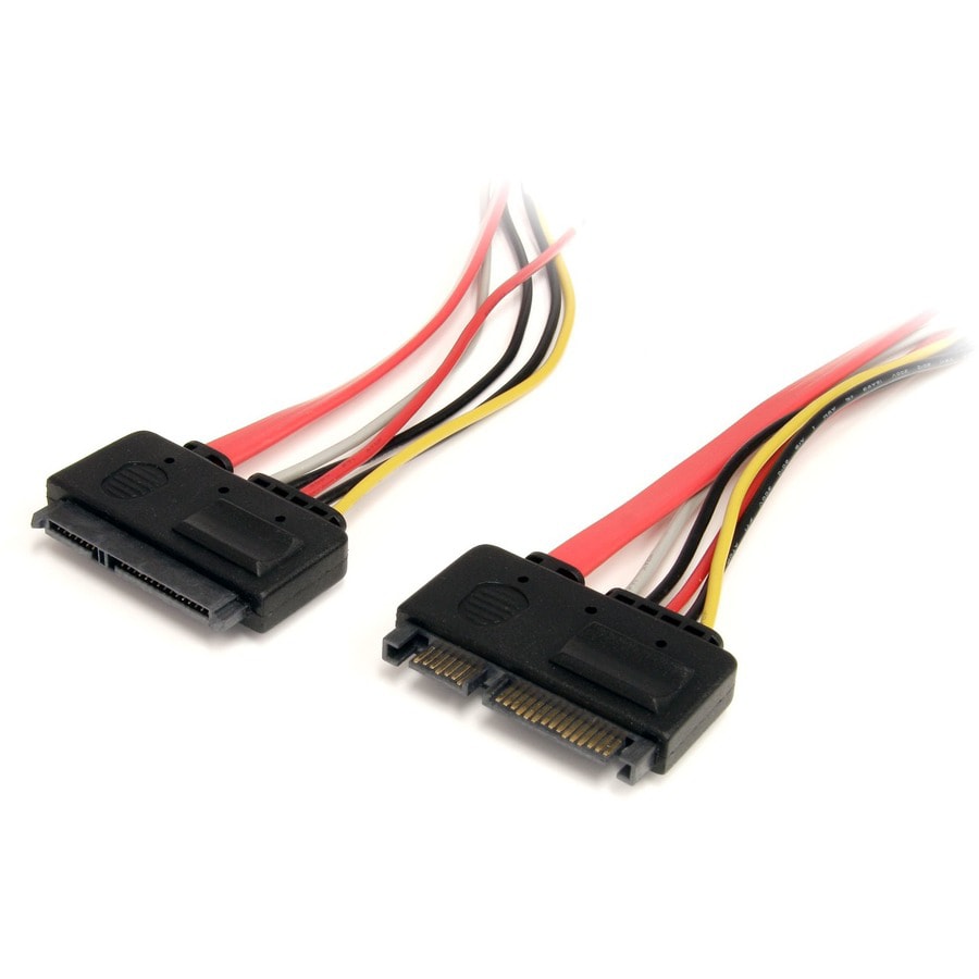 StarTech.com 12in 22 Pin SATA Power and Data Extension Cable - 1ft SATA dat