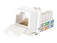 C2G 90° Cat5E RJ45 UTP Keystone Jack - White - keystone jack