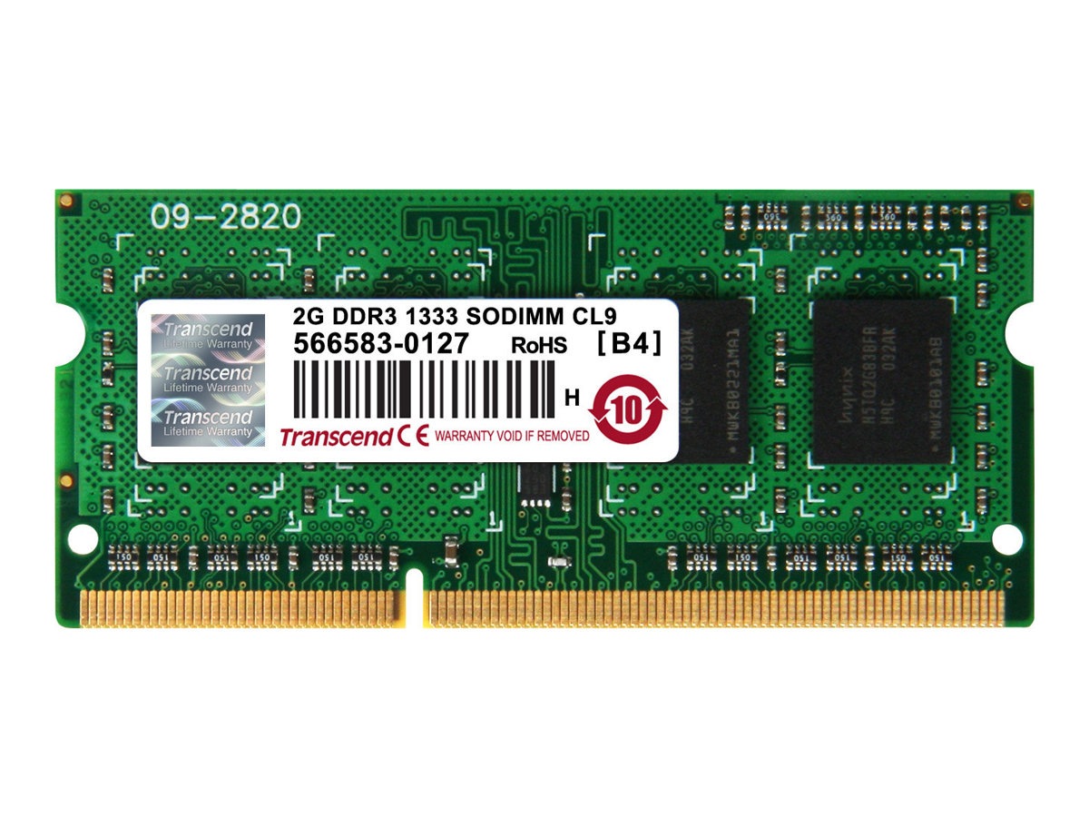 Transcend - DDR3 - module - 2 GB - SO-DIMM 204-pin - 1333 MHz / PC3-10600 -