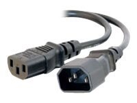 C2G 6ft Computer Power Extension Cord - 16 AWG - 250 Volt - power extension cable - IEC 60320 C14 to IEC 60320 C13 - 1.8