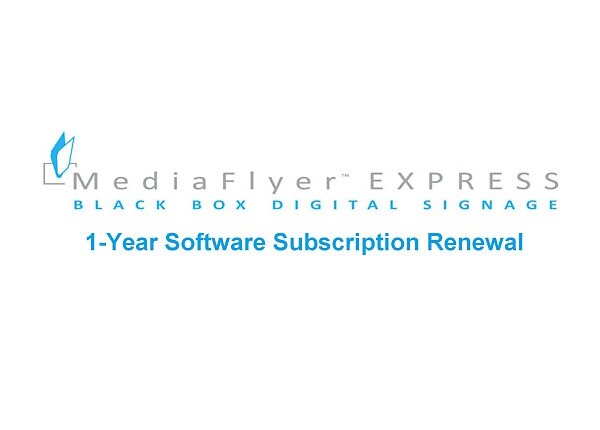 Black Box MediaFlyer EXPRESS 1-Year Web Service Subscription Renewal