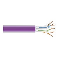 Black Box CAT6, 550-MHz Solid Bulk Cable, 4-Pair, 1000', PVC / CMR, Purple