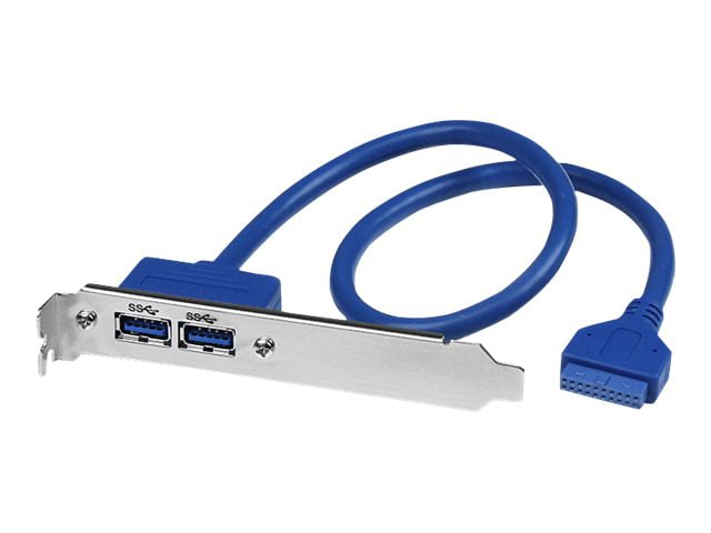 StarTech.com 2 Port USB 3.0 (5Gbps) A Female Slot Plate Adapter