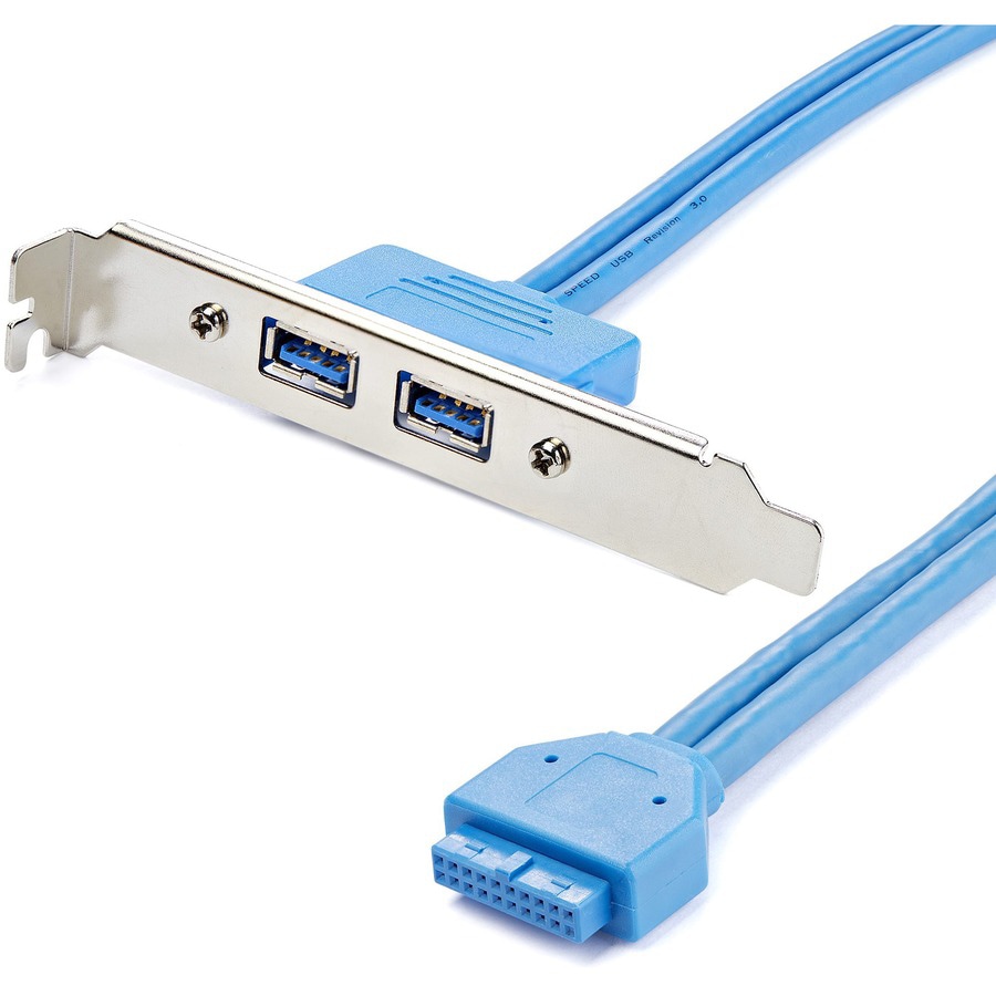 StarTech.com 2 Port USB 3.0 (5Gbps) A Female Slot Plate Adapter - USB 3.0 m