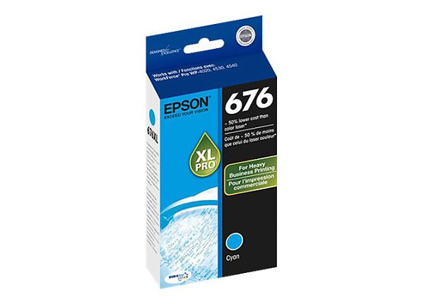 Epson 676XL - XL - cyan - original - ink cartridge