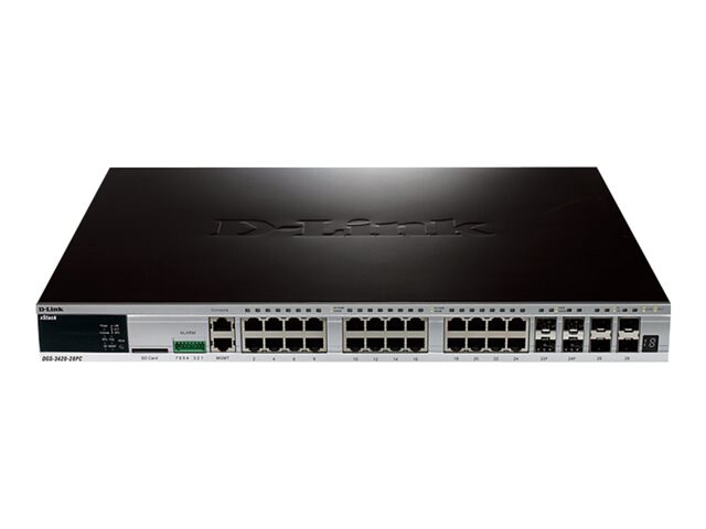 D-Link xStack DGS-3420-28PC - switch - 24 ports - managed - rack-mountable