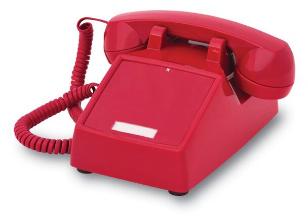 CORTELCO NO DIAL DESK PHONE RED