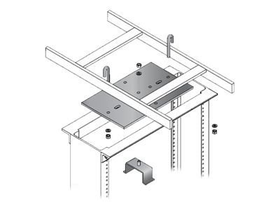 CPI Rack-to-Runway Mounting Plate Using Hat-Shaped Bracket - rack mounting kit