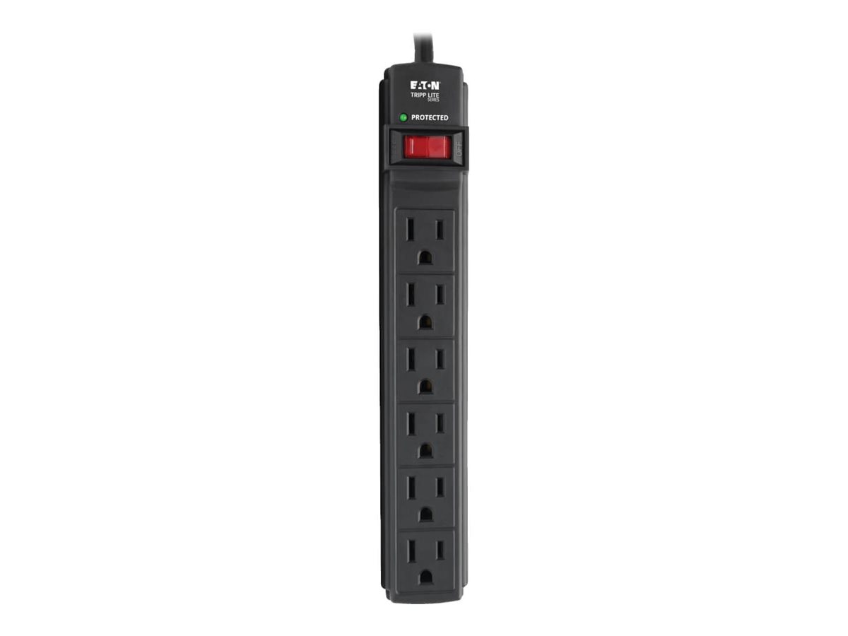 Thumbnail 2 of 8 for Eaton Tripp Lite Series Protect It! 6-Outlet Surge Protector, 6 ft. Cord, 360 Joules, Diagnostic LED, Black Housing