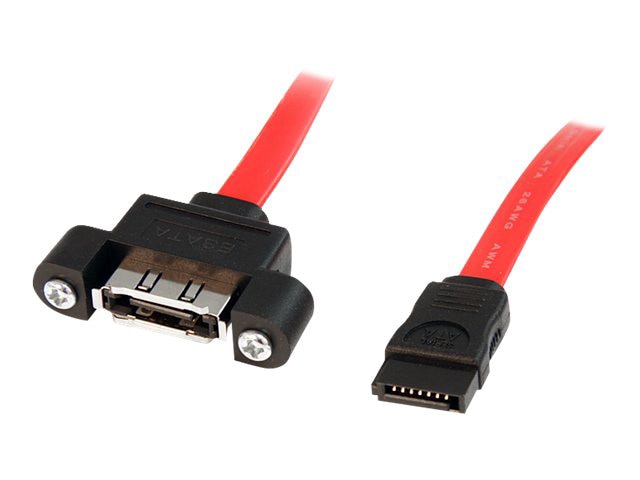 StarTech.com 1 ft eSATA Panel Mount Cable - F/M