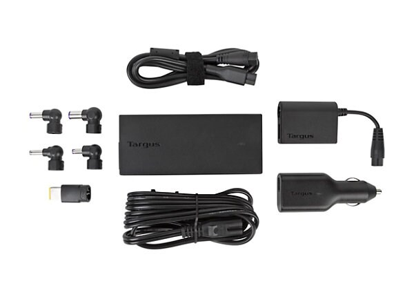 Targus Laptop Travel Charger with USB Fast Charging Port - power adapter - AC / car / airplane