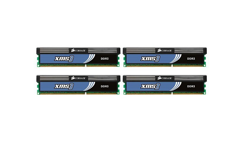 CORSAIR XMS3 - DDR3 - kit - 16 GB: 4 x 4 GB - DIMM 240-pin - unbuffered