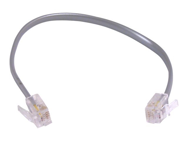 Belkin Pro 8" Series RJ-11  Telephone Line Cord, Silver Satin