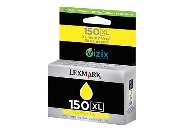 Lexmark 150XL High Yield Return Program Ink Cartridge - Yellow