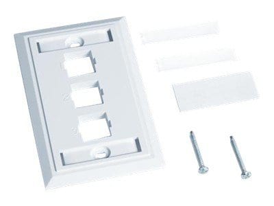 CommScope SYSTIMAX 3 Port L Type Flush-Mounted Faceplate - White