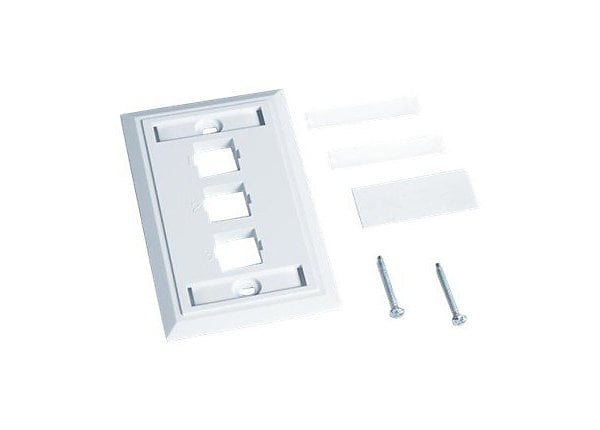 CommScope SYSTIMAX 3 Port L Type Flush-Mounted Faceplate - White