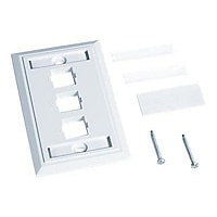 CommScope SYSTIMAX 3 Port L Type Flush-Mounted Faceplate - White