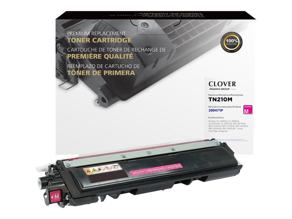 Clover Remanufactured Toner for Brother TN210M, Magenta, 1,400 page yield