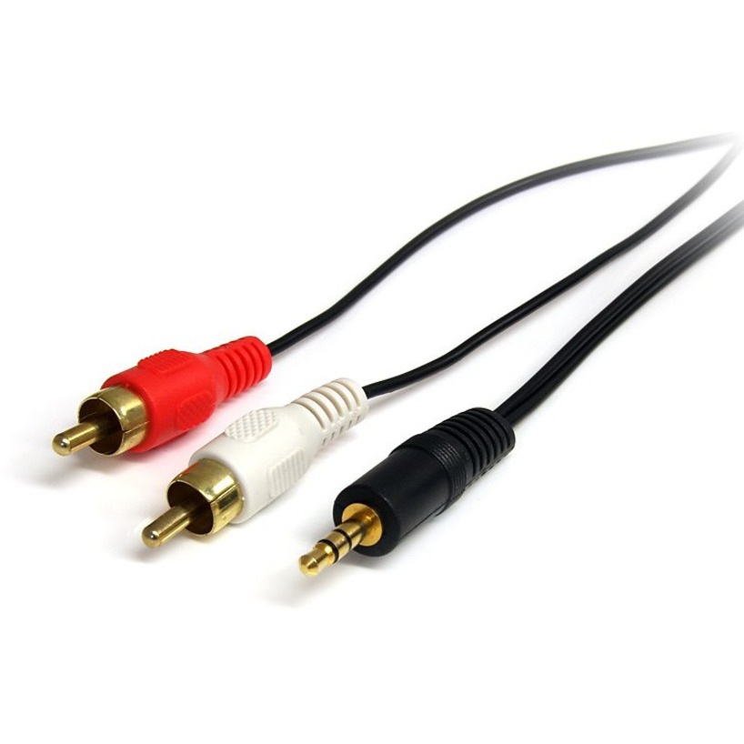 StarTech.com 3 ft Stereo Audio Cable - 3.5mm Male to 2x RCA Male - heaDPhon
