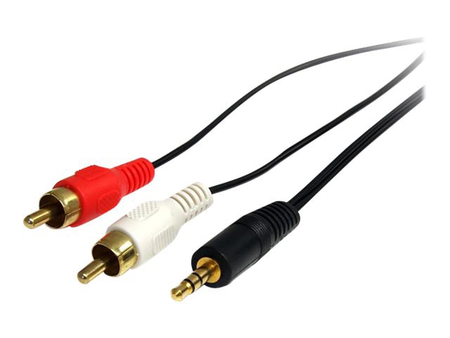 StarTech.com 3 ft Stereo Audio Cable - 3.5mm Male to 2x RCA Male