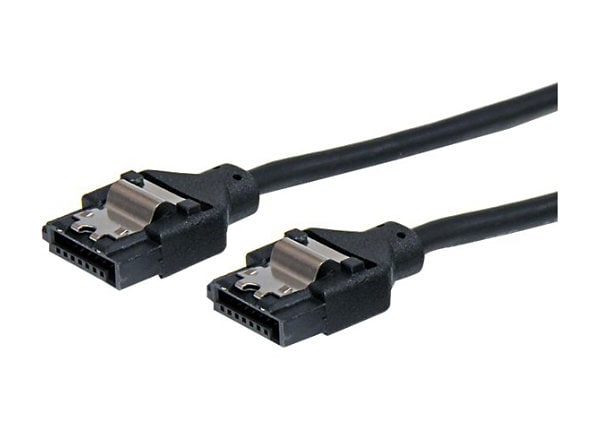 StarTech.com 12in Latching Round SATA Cable - SATA cable - 1 ft