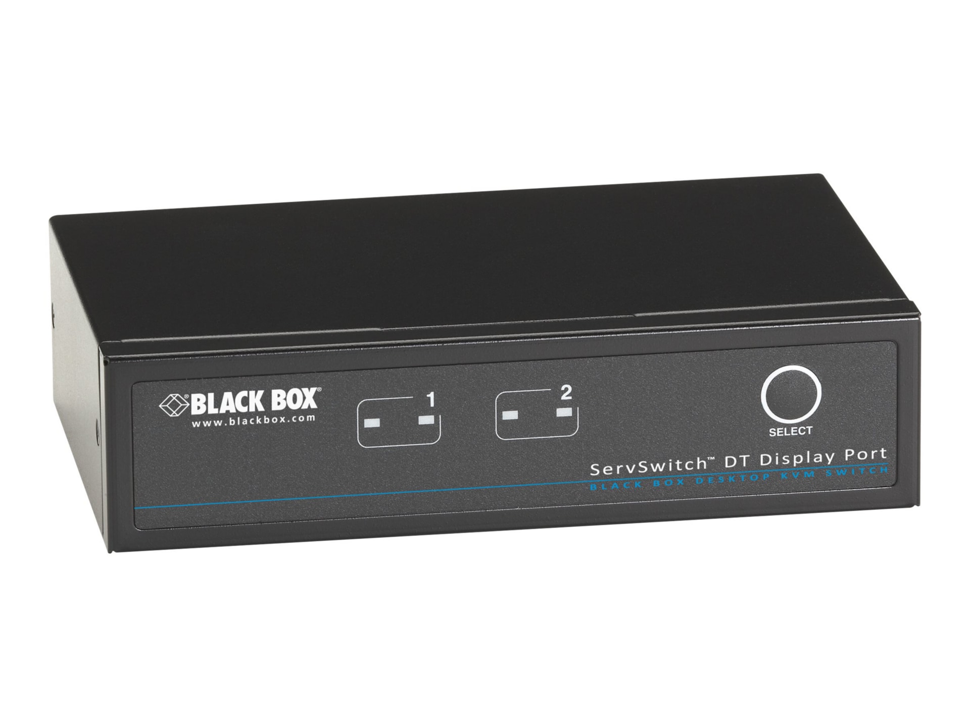 Black Box Desktop KVM Switch 2-Port DisplayPort USB Bi-Dir USB Audio